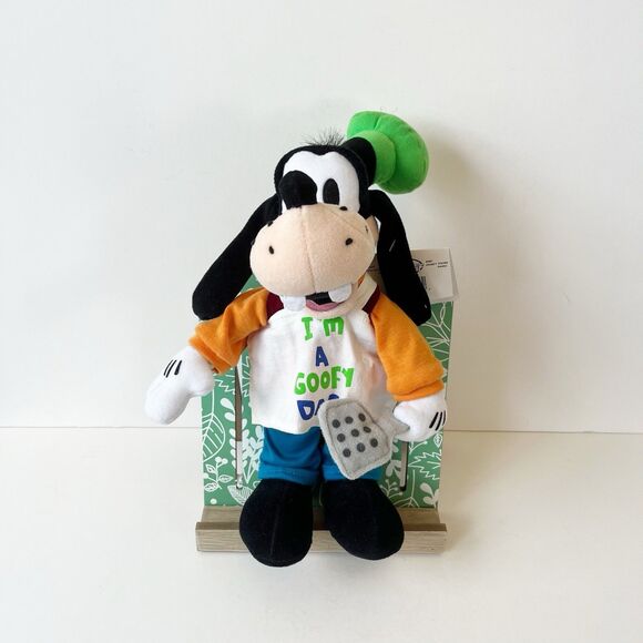 Vtg Disney Goofy Plush I’m A Goofy Dad Stuffed Toy 13” Father’s Day BBQ Rare NWT - Picture 1 of 12